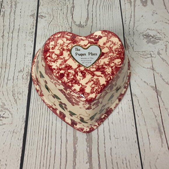 Heart Shaped Bowl And Candle Holder Set The Proper Place Winfield KS Spongewear - Picture 7 of 14